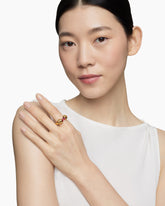 Renaissance® Color Ring in 18K Yellow Gold with Rubellite and Madeira Citrine, 9.9mm